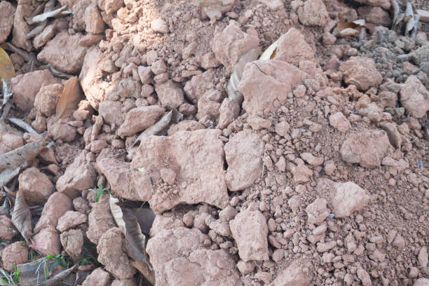 istock Pile of cracked soil on construction site in Thailand 941030056