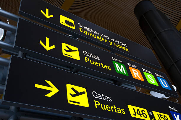 istock Airport Departure Gate Information Sign 94103115