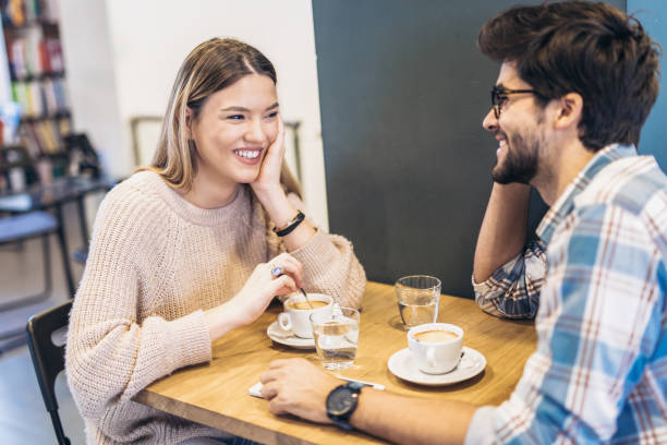 istock Couple in cafe enjoying the time spending with each other 941035596