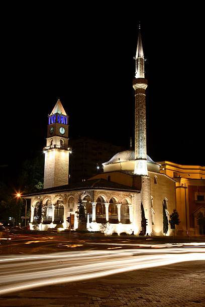 istock Mosque and clock tower in Tirana 94103815