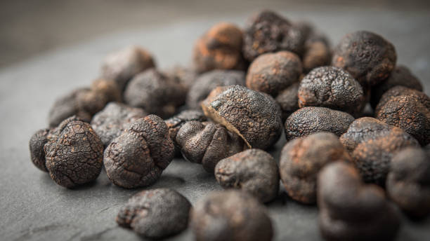 istock Group of blach truffles mushrooms 941038740