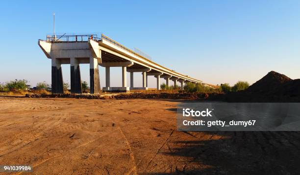 Bridge Under Construction Stock Photo - Download Image Now - Construction Industry, Bridge - Built Structure, Construction Site