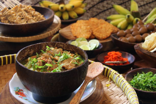 istock Soto Batok, Javanese Beef Soup in Coconut Shell Bowl 941040312