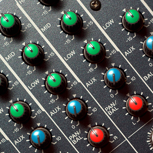 Colorful sound mixer. Texture design.
