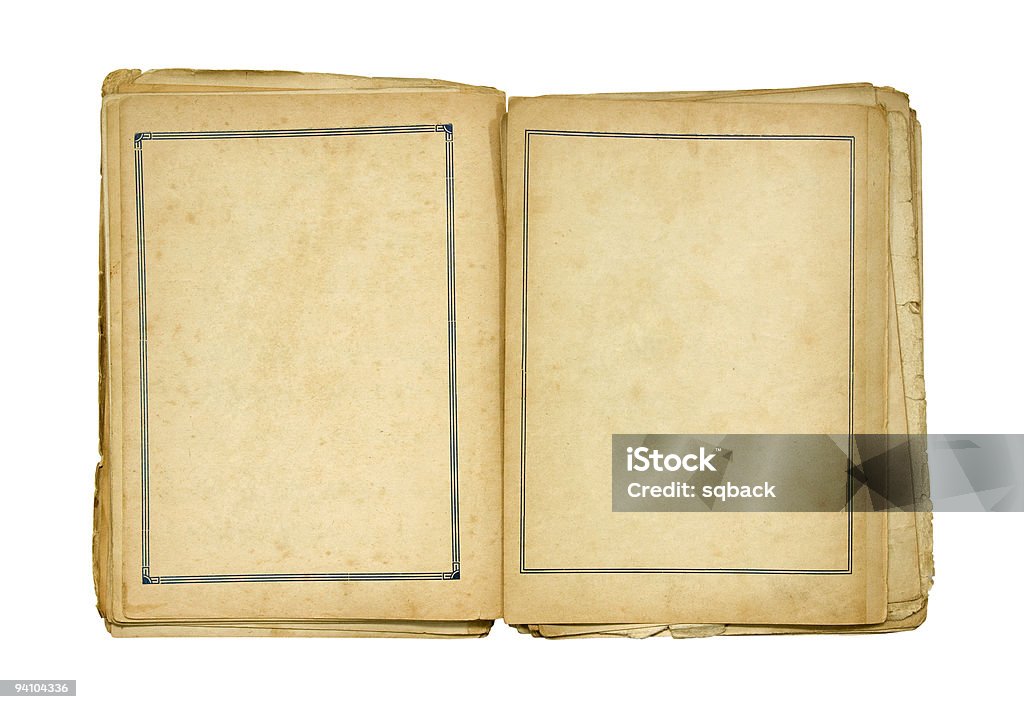 Otwórz stary puste Książka z Ścieżka odcinania - Zbiór zdjęć royalty-free (Antyczny)
