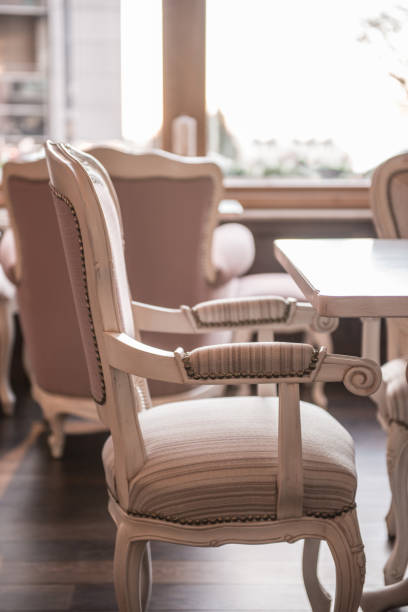 istock Old fashioned armchair in restaurant interior 941043480