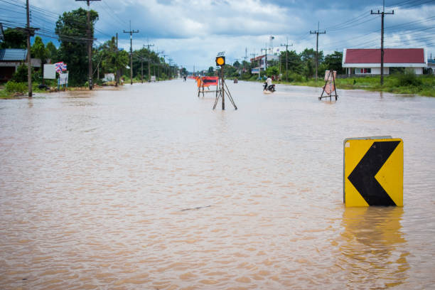 istock Road closed because of flooding 941044446