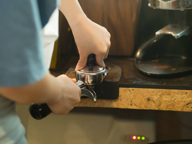 istock Process of making Latte coffee in the coffee shop. 941056174