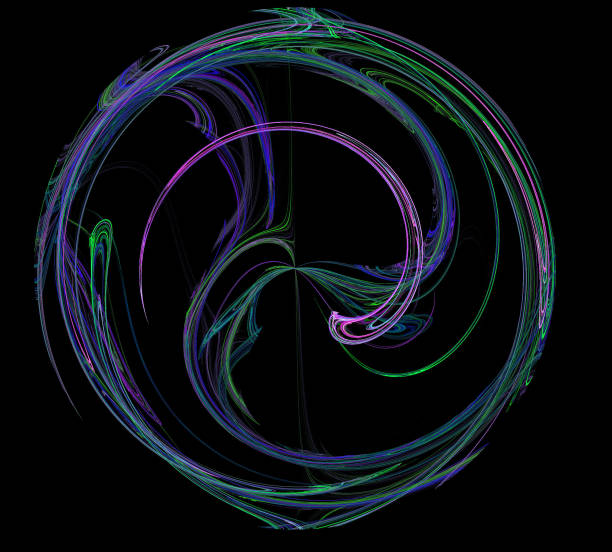 istock image of one Digital Fractal on Black Color 941059554