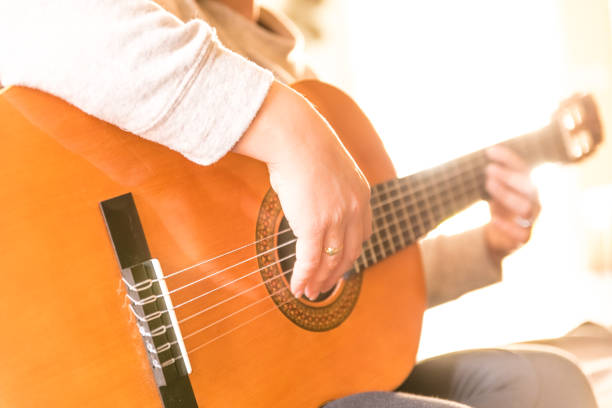 istock woman playing spanish guitar 941076284