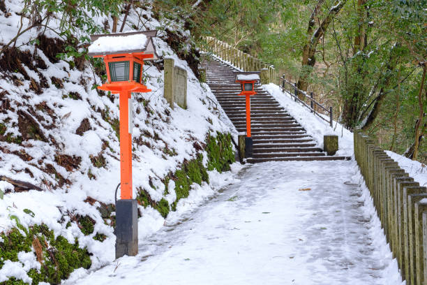 istock The walkway in Winter snow at Kuramadera 941081372