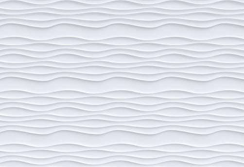 wall decoration white background  - wave - gypsum - rendering