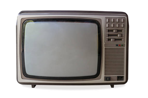 istock vintage television on isolated white with clipping path. 941089468
