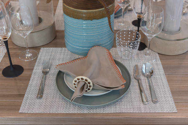 istock table set on wooden dining room 941092858