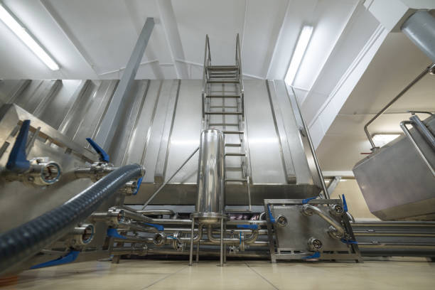 istock Storehouse with stainless steel tanks 941103758