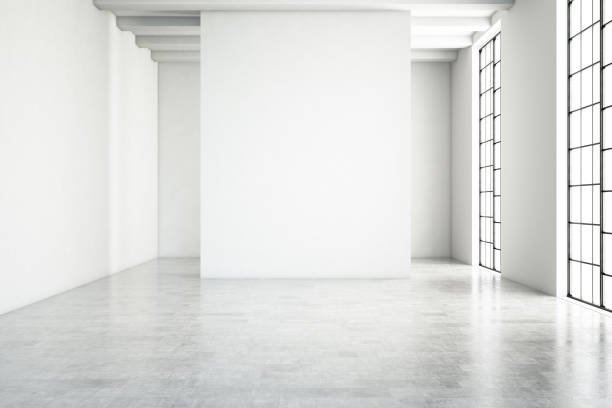 interni moderni vuoti - white interior foto e immagini stock