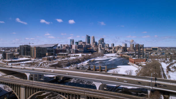 istock Minneapolis Aerial Skyline from 10th ave Bridge 941109182