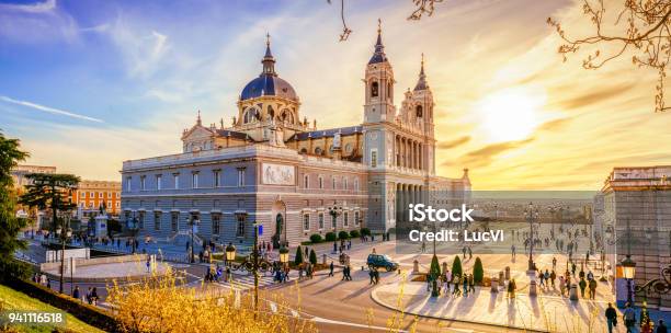 The Cathedral Of Madrid Stock Photo - Download Image Now - Madrid, Spain, Palace