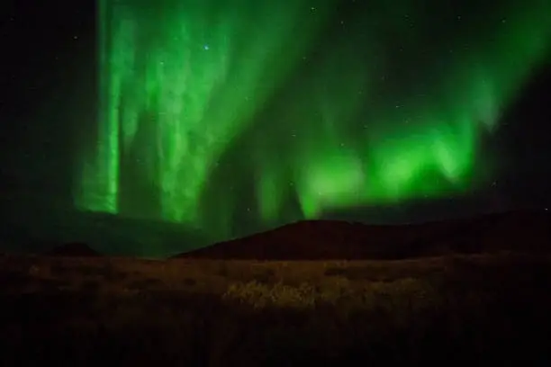 Aurora Borealis and its beauty at night, somewhere in Iceland.