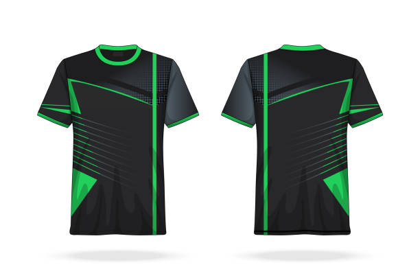 istock Specification Soccer T Shirt round neck Jersey template. mock up football uniform . Vector Illustration design 941120506