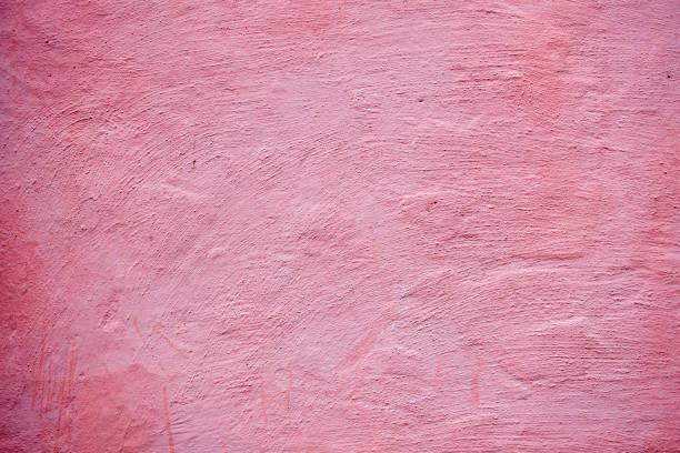 Vintage Pink surface of the plastered wall