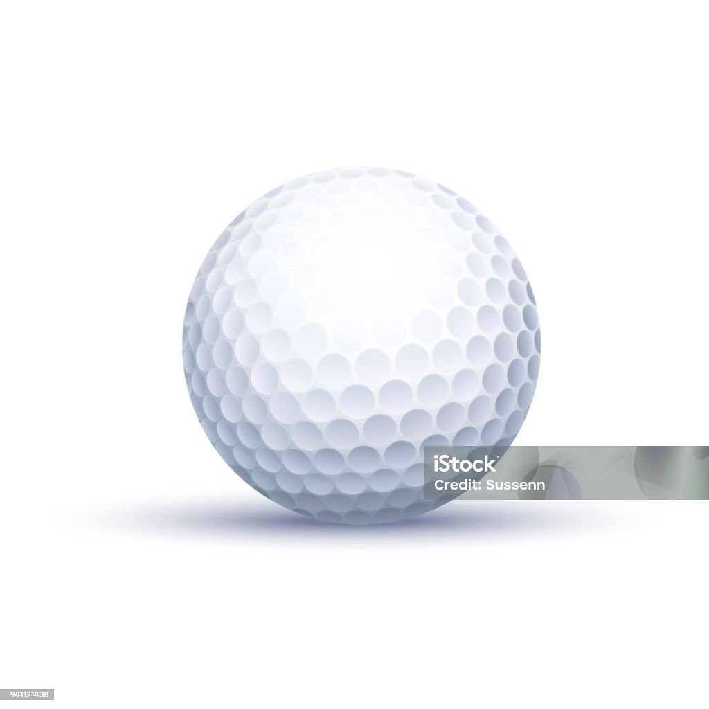 Classic Golf Ball Vector Photo Realistic Isolated Classic Golf Ball Golf Ball stock vector