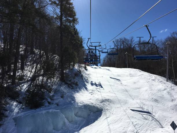 istock Alpine ski slopes on a beautiful sunny day with a blue crystal sky 941124442