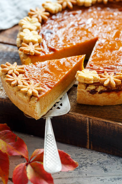 istock Piece of homemade pumpkin pie. 941128356