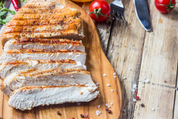 istock Grilled turkey fillet with vegetables 941128534