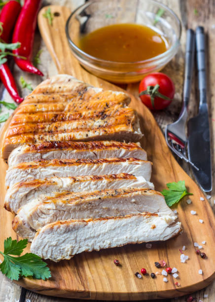 istock Grilled turkey fillet with vegetables 941128540