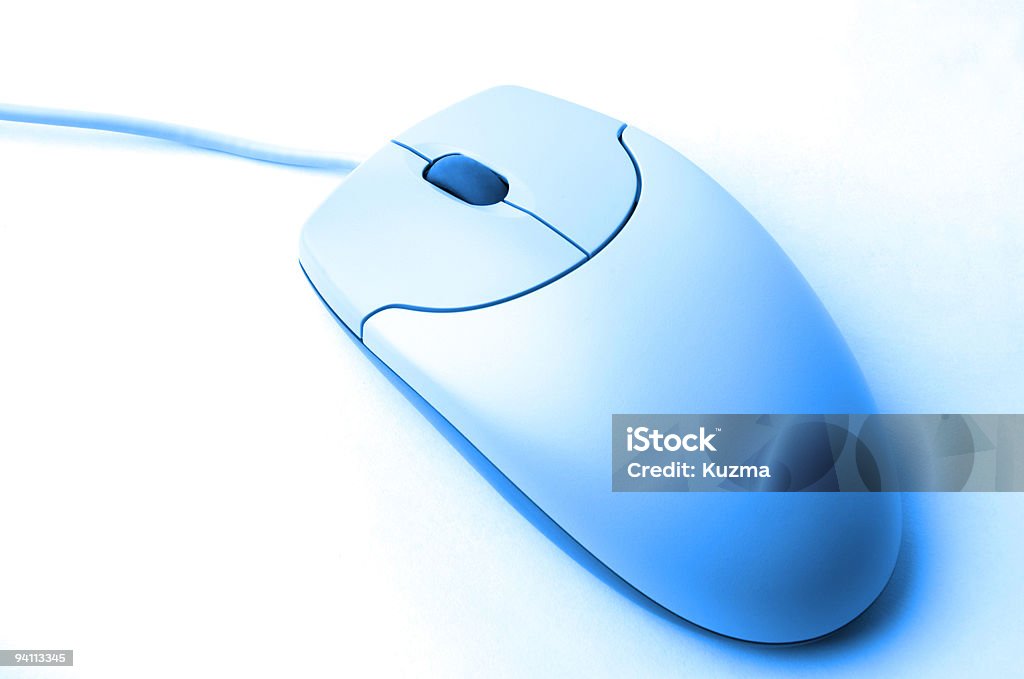 close-up do blue mouse - Foto de stock de Acessibilidade royalty-free