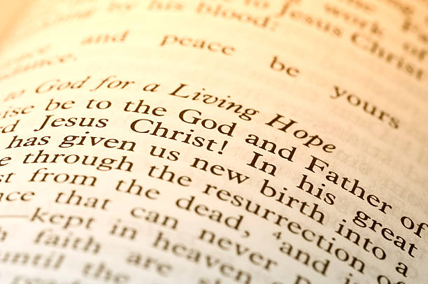 text of the bible stock photo