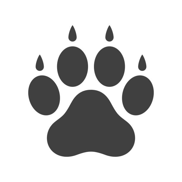 犬足のアイコン - dog paw print paw print点のイラスト素材／クリップアート素材／マンガ素材／アイコン素材