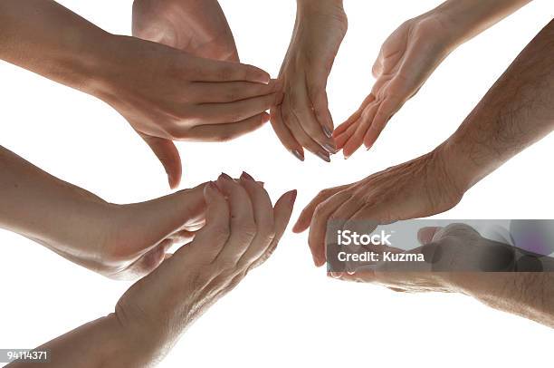 Mãos Isolado Com Traçado De Recorte - Fotografias de stock e mais imagens de Acordo - Acordo, Alegria, Amizade