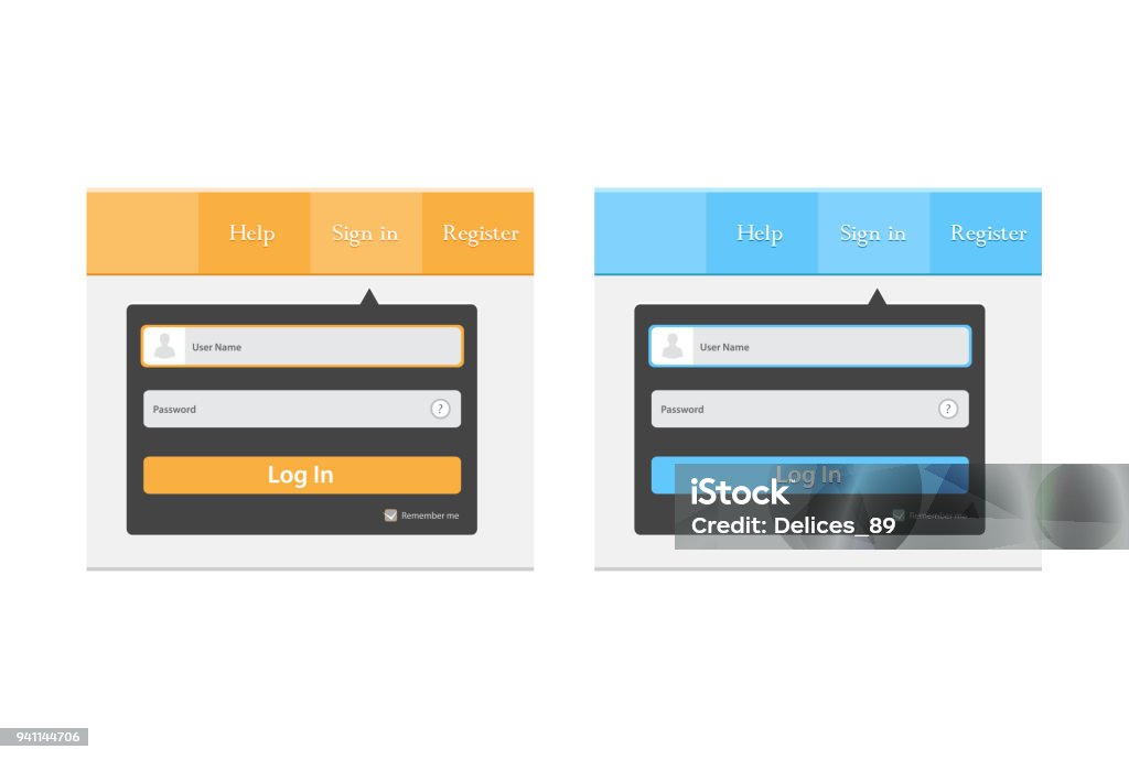 Web Interface Login Dialog Login User Interface Sign In Web Element Template Window Stock ...