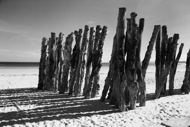 Wave breakers on the Saint Malo, France