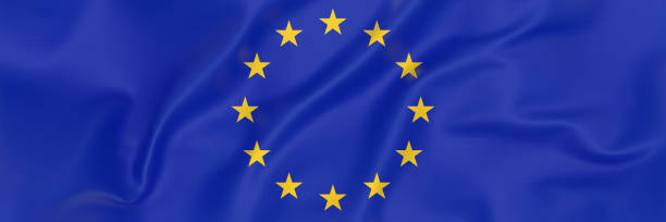 유럽연합기 배너입니다 - european union flag 뉴스 사진 이미지