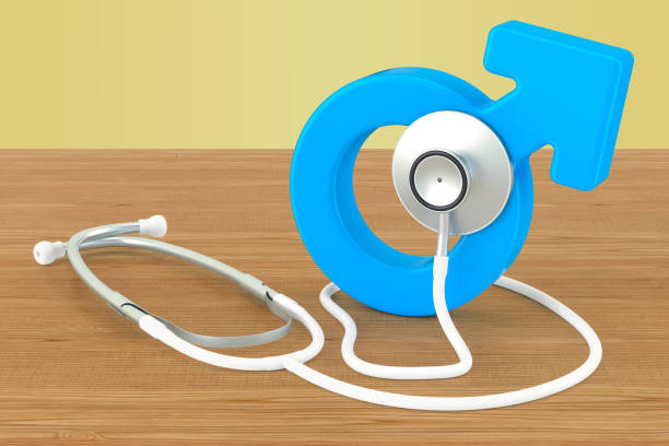 istock Medical help for men concept. 3D rendering on the wooden table. 3D rendering 941160534