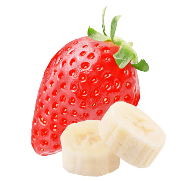 istock One whole strawberry fruit isolated on white background 941160736