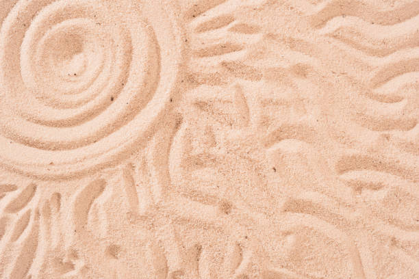 istock Sun and ocean on sand on beach background sign concept 941166032