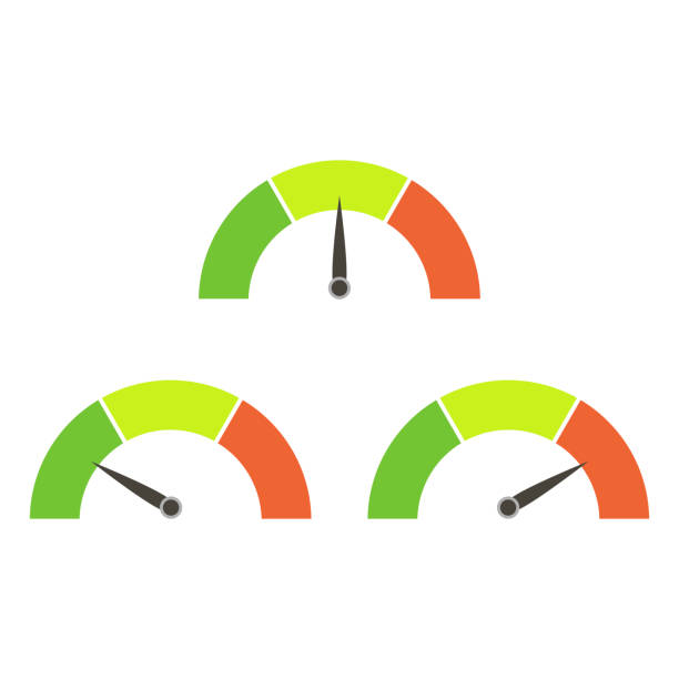 スピード メーターや評価メーター看板インフォ グラフィック ゲージ要素 - performance chart optimization boost点のイラスト素材／クリップアート素材／マンガ素材／アイコン素材