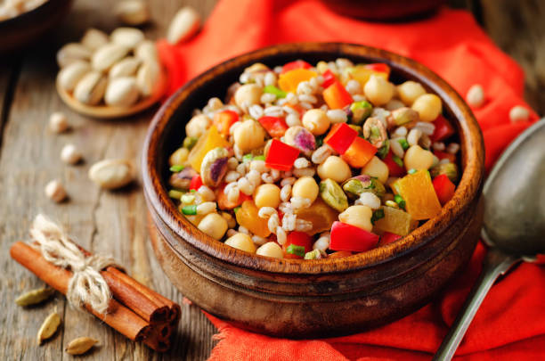 istock Moroccan chickpeas barley pistachio salad 941167668