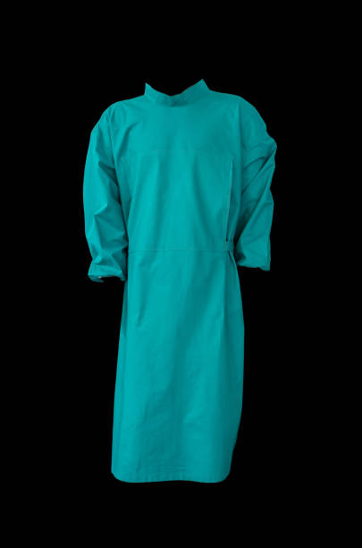 istock Surgical clothes for man on black. No people. 941170158