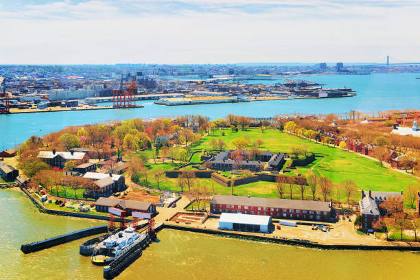 istock Aerial view from helicopter on Governors Island 941170682