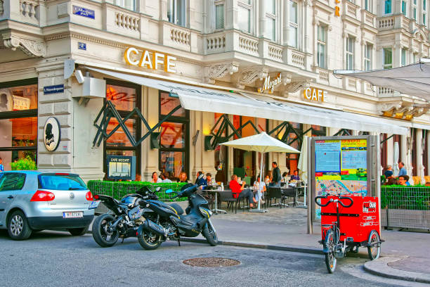 Austria, Vienna - April 2016. Café Sperl facade