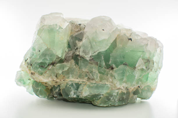 istock Green gemstone natural mineral fluoride or green beryl isolated 941180896