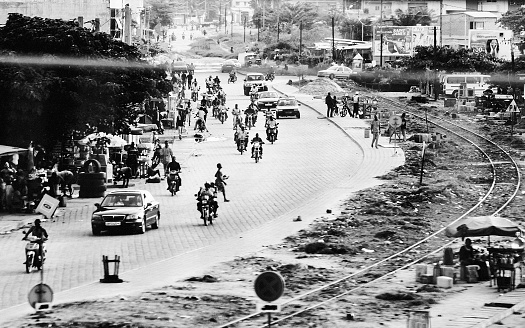African city traffic - Cotonou, Benin, West Africa