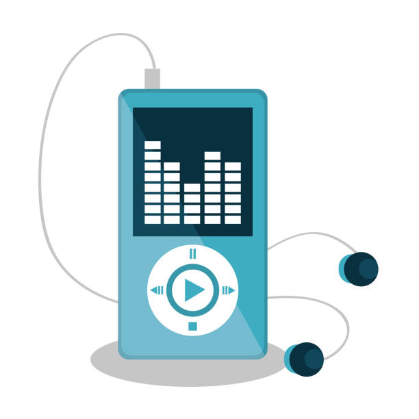 mp3-player musik-symbol - mp3 gerät stock-grafiken, -clipart, -cartoons und -symbole