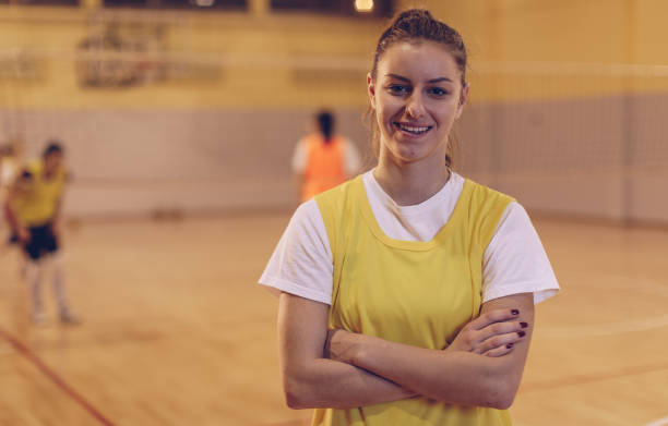 istock Cute volleyball girl 941190222