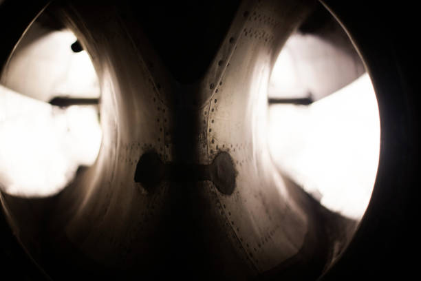 istock Close up view of jet engine intake 941193348